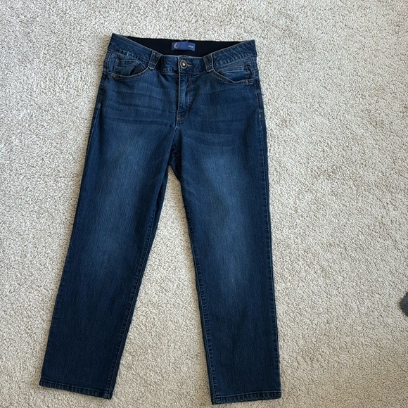 Democracy Women's Petite Ab Solution Straight Leg Jean 12 petite - Picture 2 of 4